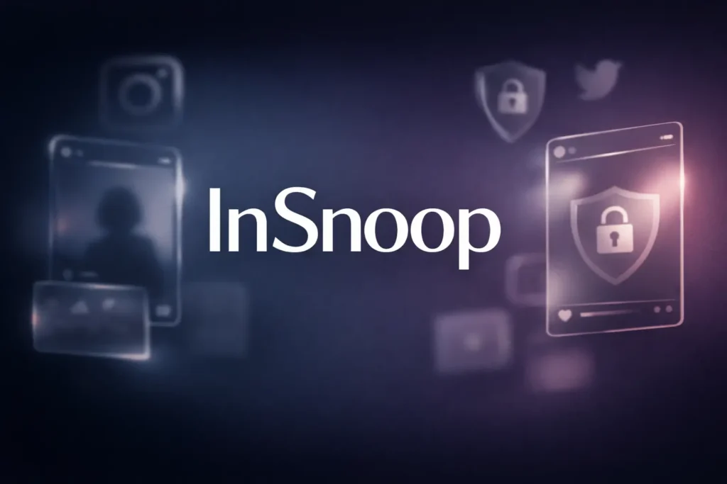 InSnoop anonymous Instagram story viewer concept with digital privacy and social media elements