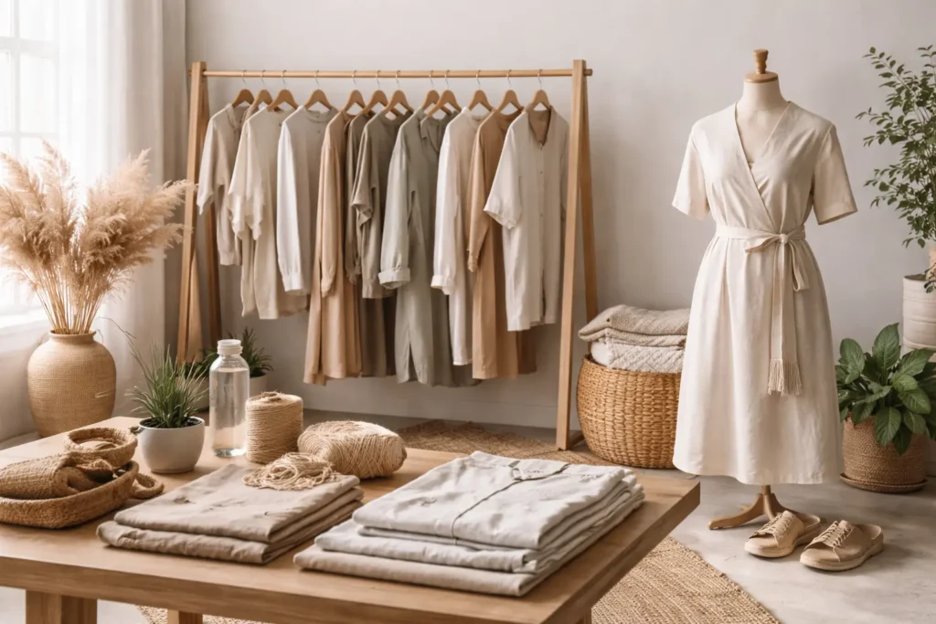 Sustainable fashion explained with natural materials and ethical clothing