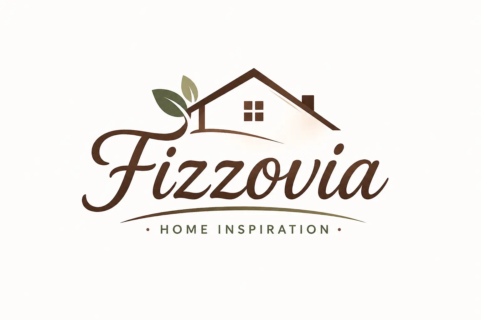 Fizzovia logo featuring a modern house with a leaf design and the Home Inspiration tagline.